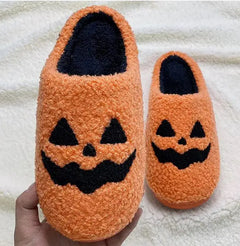 Halloween Pumpkin Jack O Lantern Slippers