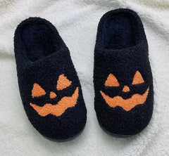 Halloween Pumpkin Jack O Lantern Slippers