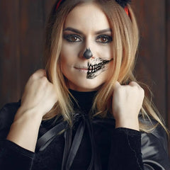 Halloween Ghost Teeth Temporary Tattoo Sticker