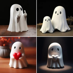 Halloween Ghost Middle Finger Love Figurines