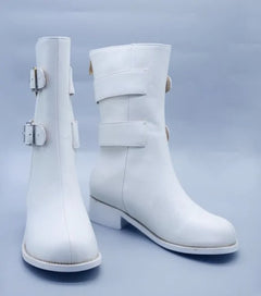 White Halloween  Boots Shoes for Costumes