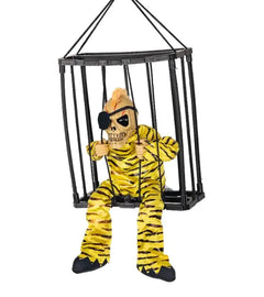 Halloween Decoration Monster in Cage Voice Activated Animated