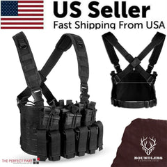 Tactcal Combat Chest Rg Shoulder Bag w/ Mag Pouch Recon Harness Vest Tactcal Combat Chest Rg Shoulder Bag w/ Mag Pouch Recon Harness Vest