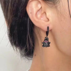 Ghostly Skull Skeleton Earrings: Halloween Fashion