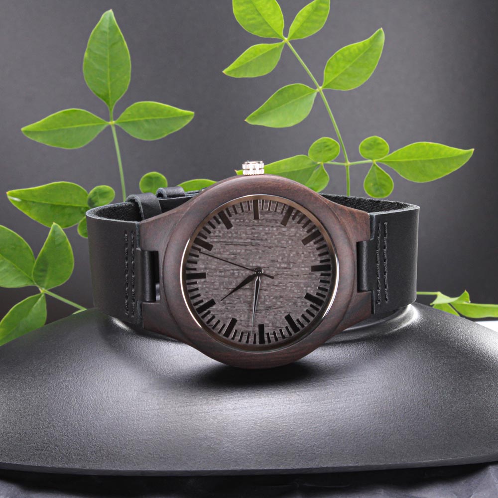 Wooden Watch with Engraving - Dad