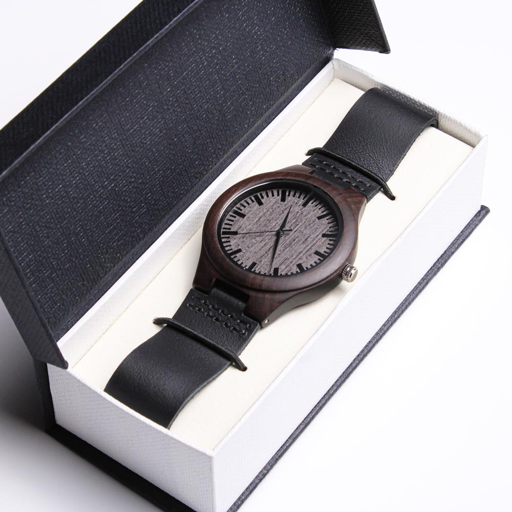 Wooden Watch with Engraving - Dad