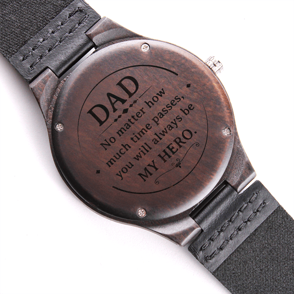 Wooden Watch with Engraving - Dad