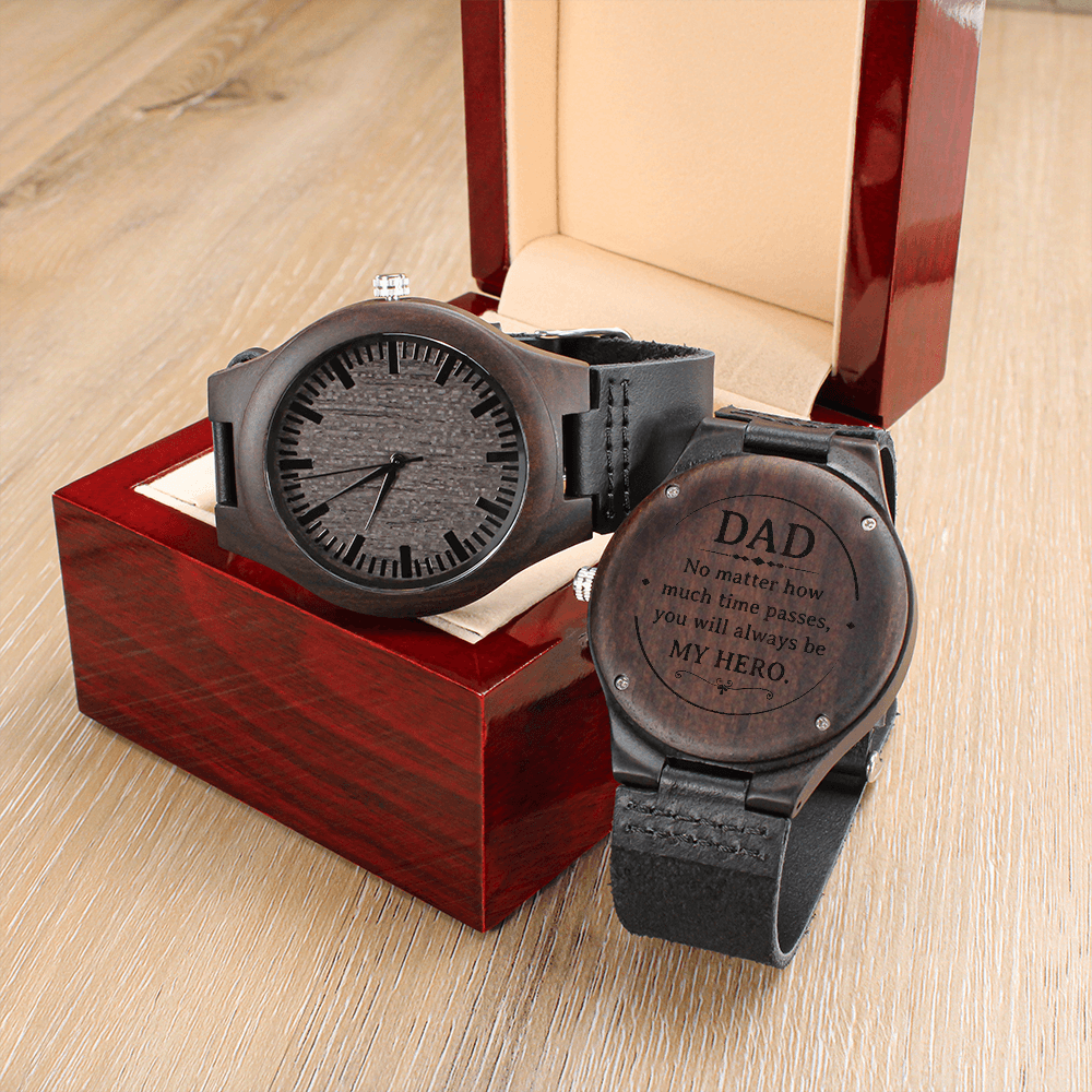 Wooden Watch with Engraving - Dad