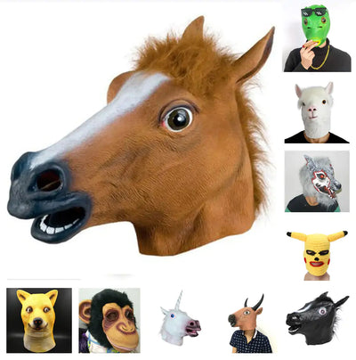 Animal Head Mask For Adult, Latex, Halloween Costume