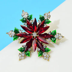 Christmas Crystal Snowflake Pin