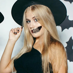 Halloween Ghost Teeth Temporary Tattoo Sticker