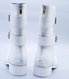 White Halloween  Boots Shoes for Costumes