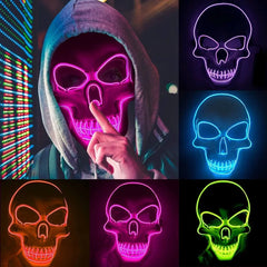 Skeleton LED Halloween Mask