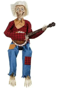 Halloween Skeleton Playing Banjo Decoration