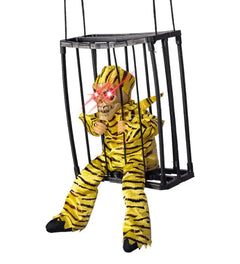 Halloween Decoration Monster in Cage Voice Activated Animated