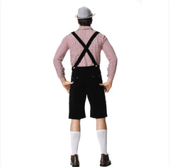 Men’s Oktoberfest German Bavarian Beer Festival Lederhosen Costume Set