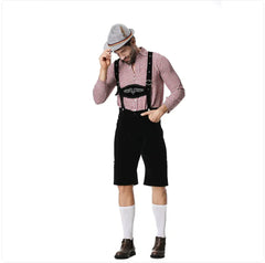 Men’s Oktoberfest German Bavarian Beer Festival Lederhosen Costume Set